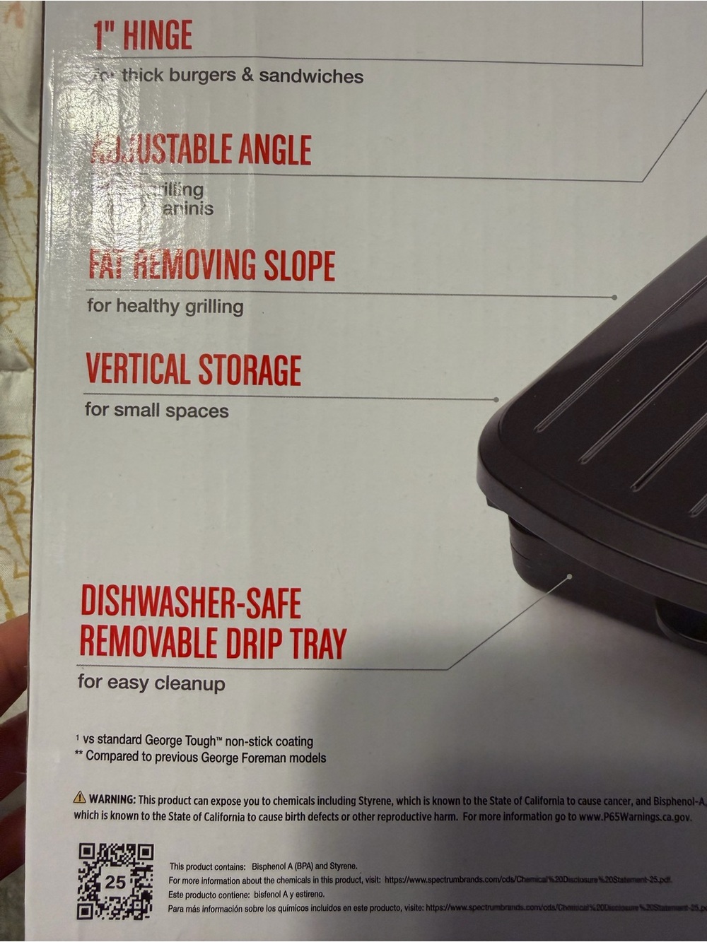 George Foreman Individual Grill - Black & Gold - Picture 6 of 8